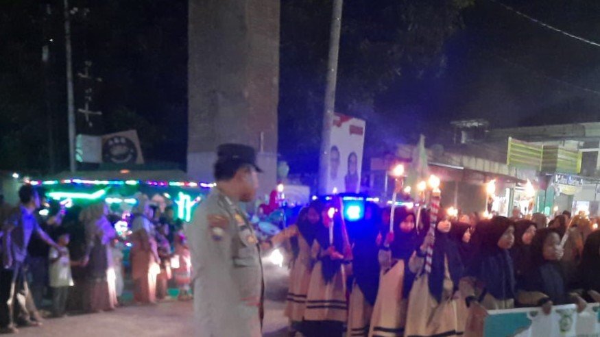 Pengamanan Malam Takbir Idul Adha 1445 H di Lombok Barat