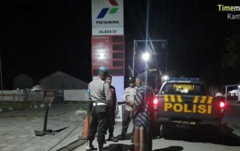 Polsek Sekotong Gencarkan Patroli Blue Light di SPBU