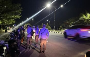 Antisipasi Kejahatan 3C, Polsek Gerung Giatkan Patroli Malam di Bypass Lombok Barat