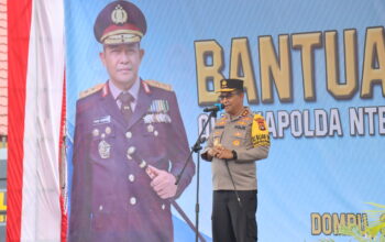 Kapolda NTB Tinjau Kesiapan Polres Dompu untuk Pengamanan Pemilu 2024 dan Serahkan Bantuan Sosial