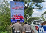 Satlantas Lombok Barat Pasang Spanduk Imbauan Keselamatan di Lokasi Strategis