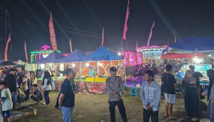 Polsek Kediri Pastikan Keamanan Pasar Malam di Lombok Barat