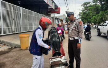 Sat Lantas Polres Bima Kota Tertibkan Pelanggar Lalu Lintas Kasat Mata di Jalan Gatot Subroto