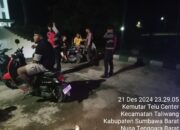 Patroli Dialogis Sat Samapta Polres Sumbawa Barat, Jamin Keamanan Malam Minggu