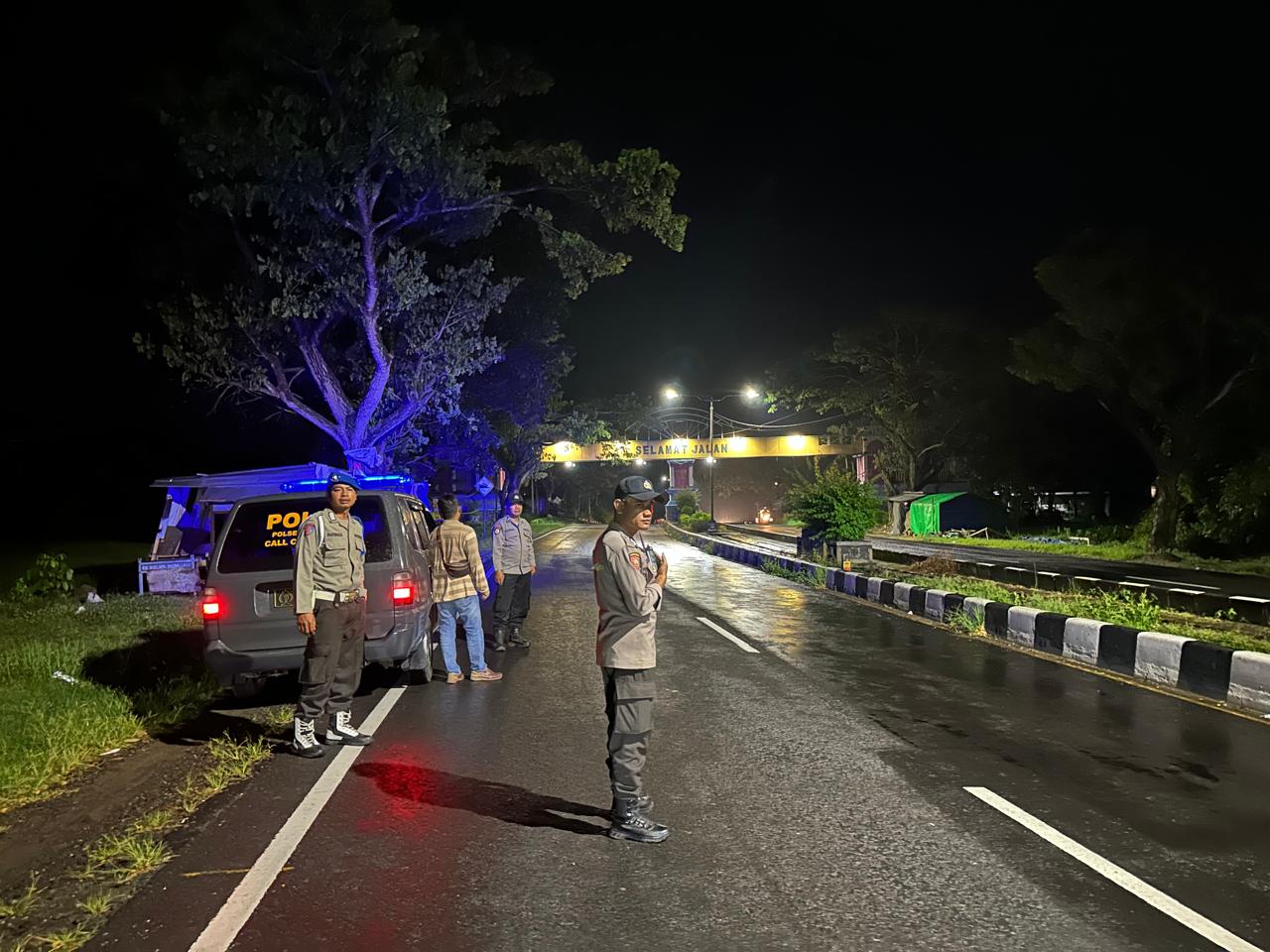 Gelar Patroli Malam, Polsek Kuripan Cegah Kejahatan di Bypass