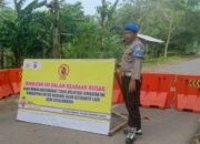Jembatan Bakong Retak, Polsek Lembar Pasang Plang Larangan Melintas