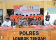 Polres Loteng Ungkap 11 Kasus Dan Amankan Sembilan Tersangka Selama Bulan April.