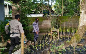Bhabinkamtibmas Kuripan Edukasi Warga Soal Ketahanan Pangan Lokal