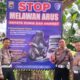 Satlantas Polres Lombok Barat Gencar Pasang Spanduk Himbauan Keselamatan Berlalu Lintas