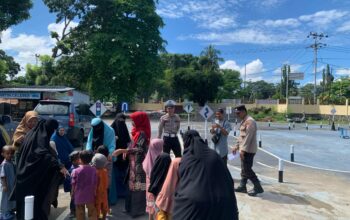 Satlantas Polres Bima Kota Kenalkan Rambu Lalu Lintas kepada Anak Usia Dini
