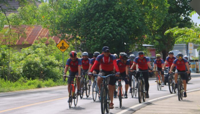 Gowes Kamtibmas Jilid 5, Polres Lombok Utara Kunjungi Desa Sukadana