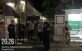 Polres Sumbawa Amankan Pawai Takbiran Idul Adha di Kantor Camat Sumbawa