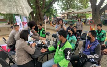 Hari Bhayangkara Ke-79 Polda Sulteng Gelar Pemeriksaan Gratis Ojol di 5 Daerah, 805 Pengemudi Terlayani