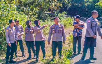 Polres Lombok Barat Dampingi Polda NTB Cek Lahan Jagung di Kedaro Sekotong