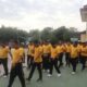 Personel Polres Bima Kota Laksanakan Olahraga Pagi Rutin Jaga Kebugaran dan Kekompakan