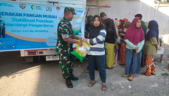 Kodim 1606/Mataram Bersama Bulog NTB Stabilkan Harga Pangan