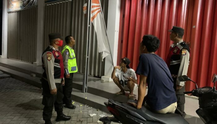 Polsek Tanjung Gelar Patroli Malam, Sasar Pemuda dan Pelajar yang Masih Berkeliaran