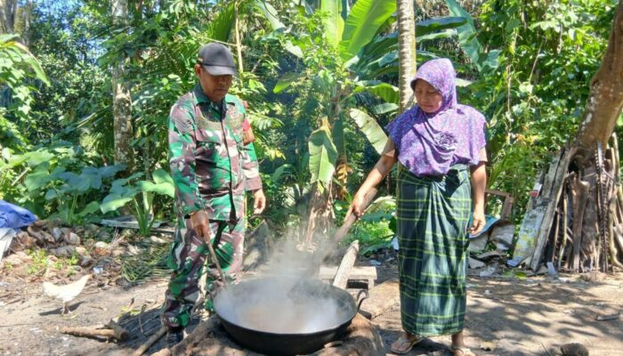 Gula Aren Meningkat, Warga Giri Madia Syukuri Jalan TMMD