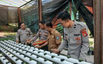 Sat Binmas Polres Bima Kota Laksanakan Kunjungan dan Pengecekan Lahan Pertanian di SMKPPN Bima