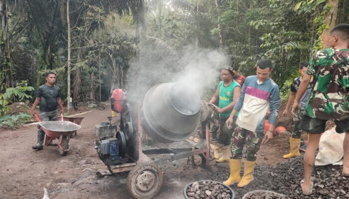 Satgas TMMD Mulai Kerjakan Rabat Jalan di Giri Madia