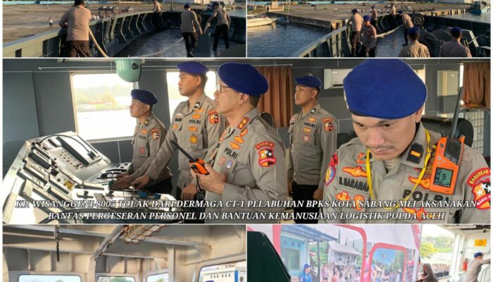 KP Wisanggeni-8005 Angkut Bantuan Kemanusiaan dari Sabang ke Pelabuhan Malahayati