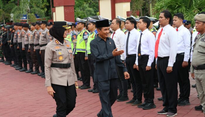 Jamin Keamanan Nataru, Polres Sumbawa Gelar Apel Pasukan Operasi Lilin Rinjani 2025