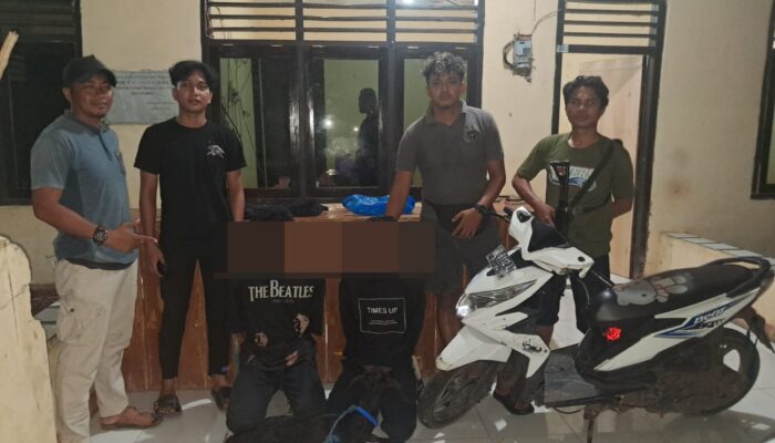 Tim Opsnal Polsek Sape Polres Bima Kota Amankan Dua Terduga Pelaku Pencurian Ternak