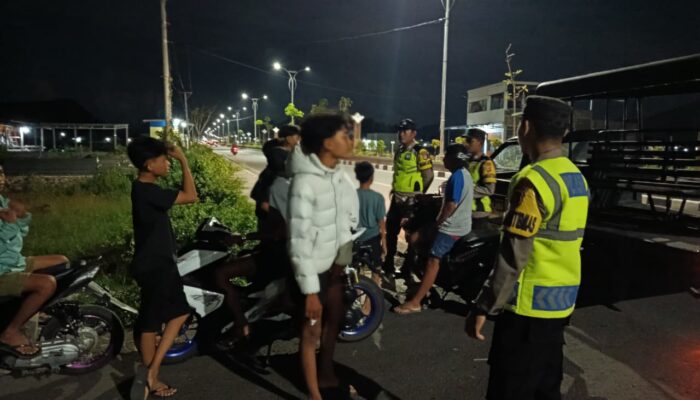 Patroli Malam Polres Sumbawa Barat Jaga Kamtibmas dan Upaya Cegah Kenakalan Remaja