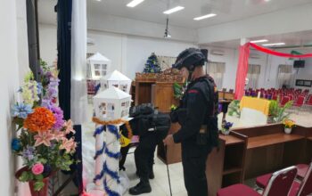Jelang Natal dan Tahun Baru, Polri Sterilisasi Tempat Ibadah Nasrani di Maluk