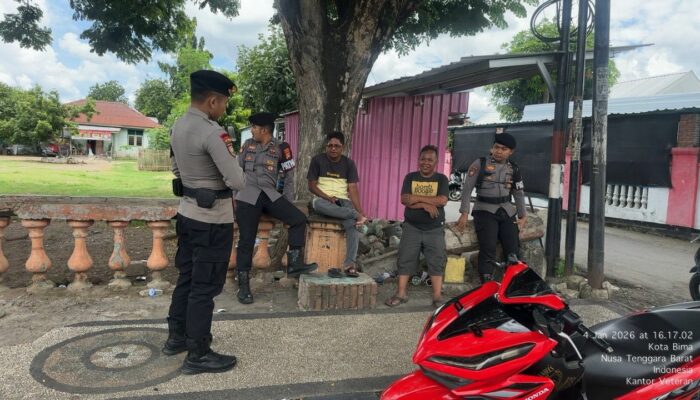 Sat Samapta Polres Bima Kota Gelar Patroli Dialogis, Sampaikan Himbauan Kamtibmas
