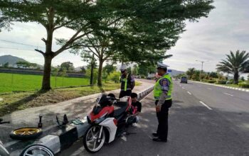 Satlantas Polres Lobar Antisipasi Balap Liar Jalur Bypass