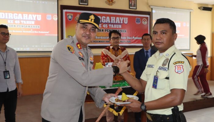 HUT Satpam ke-45, Polres Bima Kota Tegaskan Profesionalisme Satpam