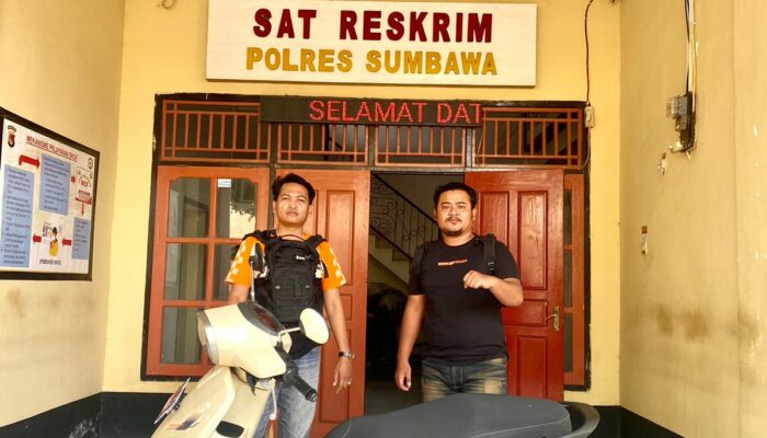 Gadai Motor Teman Wanita Anaknya, Seorang Pria di Brang Biji Diringkus Tim Opsnal Polres Sumbawa