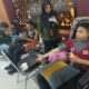Personel Polres Sumbawa Barat turut warnai kegiatan Donor Darah Dalam Rangka Peringatan HUT Persit Kartika Candra Kirana Ke-80