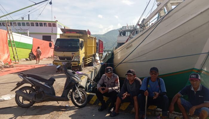Patroli Rutin Polsek Kawasan Pelabuhan Laut Bima, Jaga Keamanan dan Ketertiban Aktivitas Pelabuhan