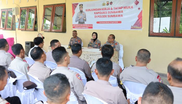 Perkuat Soliditas dan Pelayanan, Kapolres Sumbawa Gelar Kunjungan Kerja ke Polsek Utan, Rhee, dan Sumbawa