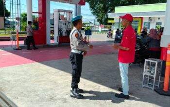 Polsek Labuapi Pantau Stok BBM di Sejumlah SPBU