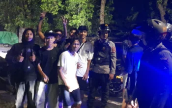 Jaga Kondusivitas Wilayah, Patroli Perintis Presisi Polres Lombok Barat Sisir Kawasan Kediri Hingga Dini Hari