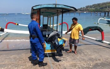 Polairud Polres Lombok Barat Amankan Pantai Senggigi