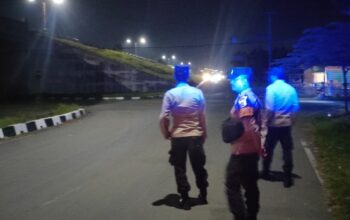 Patroli Blue Light Polsek Kuripan di Jalur Bypass BIL