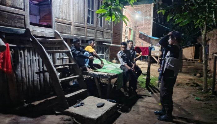 Polsek Langgudu Intensifkan Patroli Malam, Sasar Rumah Warga di Wilayah Rawan Gangguan Kamtibmas