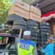 Unit Kamsel Satlantas Polres Bima Kota Berikan Himbauan Keselamatan Berlalu Lintas kepada Sopir Pick Up Pengangkut Barang