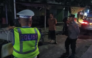 Polsek Kediri Gelar Patroli Malam di Lelede
