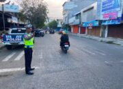 Personel Polres Bima Kota Laksanakan Gatur Pagi, Wujudkan Kamseltibcarlantas yang Aman dan Lancar