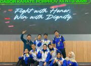 Aksi Gemilang Atlet Dojo SDKP Antar Lombok Barat Jadi Juara Umum II Karate Porprov NTB