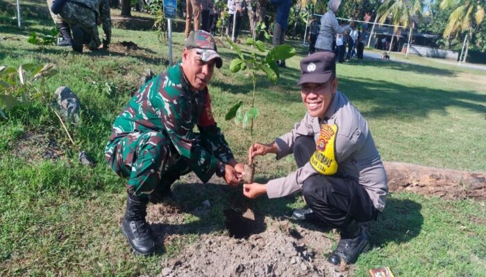 Tanam Pohon Serentak, Gerung Perkuat Ketahanan Lingkungan