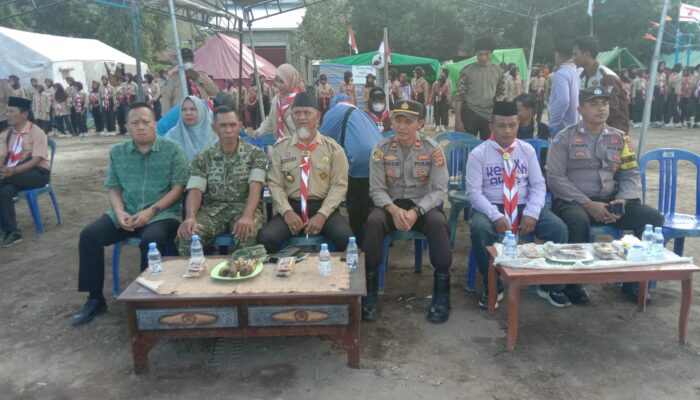 POLSEK KEMPO MONITORING PEMBUKAAN KEMAH AKBAR PRAMUKA, 1.200 PESERTA IKUT BERKEMAH