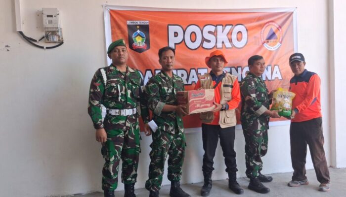 Kodim 1606/Mataram Peduli Korban Kebakaran Desa Adat Sade