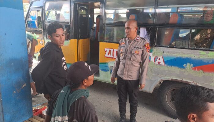 Cooling System, Sat Binmas Polres Bima Kota Sampaikan Himbauan Kamtibmas di Terminal Tipe A Dara