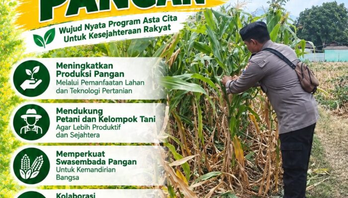 Polri Dukung Astacita, Polsek Merakurak Polres Tuban Turun Cek Tanaman Jagung Warga di Desa Tuwiri Wetan